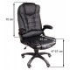Kancelářské židle s masáží BRUNO černá (červená nit)