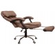 Fotel biurowy GIOSEDIO brązowy, model FBR003