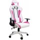 Fotel gamingowy GSA biało-różowy