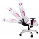 Fotel gamingowy GSA biało-różowy