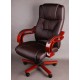 Fotel biurowy LUX brązowy z masażem