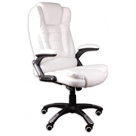 Fotel biurowy BRUNO biały z masażem