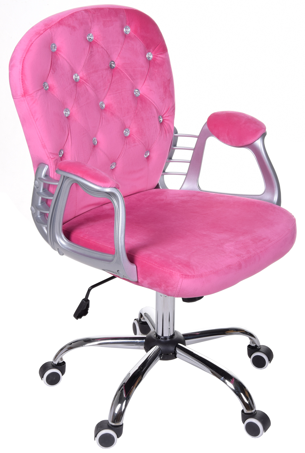 elegancki fotel z weluru rozowy FMA